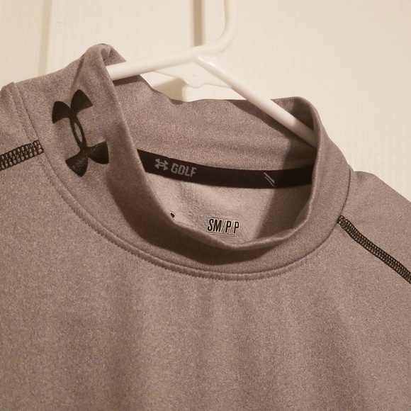 Gray Under Armour fleece lined mens shirt - Picture 3 of 4